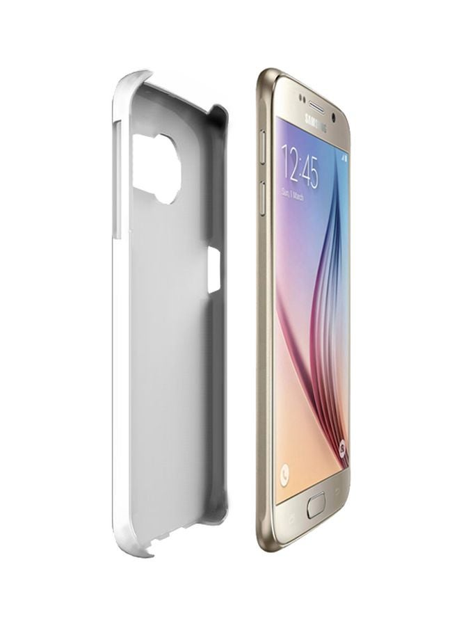 Stylizedd Snap Classic Series Marble Design Case Cover For Samsung Galaxy S6 Pink/White - Image 2