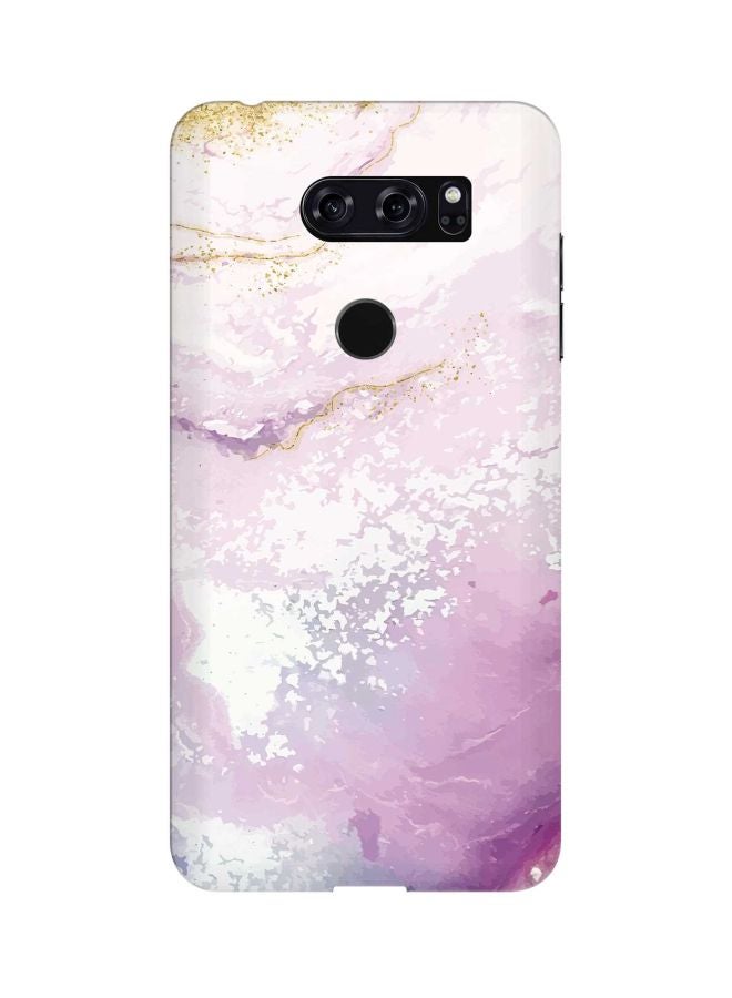 ستايلايزد غطاء حماية من سلسلة سناب كلاسيك بتصميم رخامي بحري لهاتف إل جي V30 أبيض/أرجواني/أصفر - Image 1