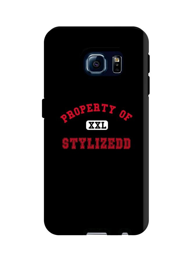 Stylizedd Tough Pro Series Property Of XXL Printed Case Cover For Samsung Galaxy S6 Black/Red - Image 1
