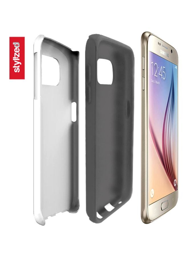 Tough Pro Series Music Forever Printed Case Cover For Samsung Galaxy S6 White/Pink/Black