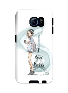 Stylizedd Tough Pro Series I Love Paris Printed Case For Samsung Galaxy S6 Edge White/Blue/Beige  - Image 1