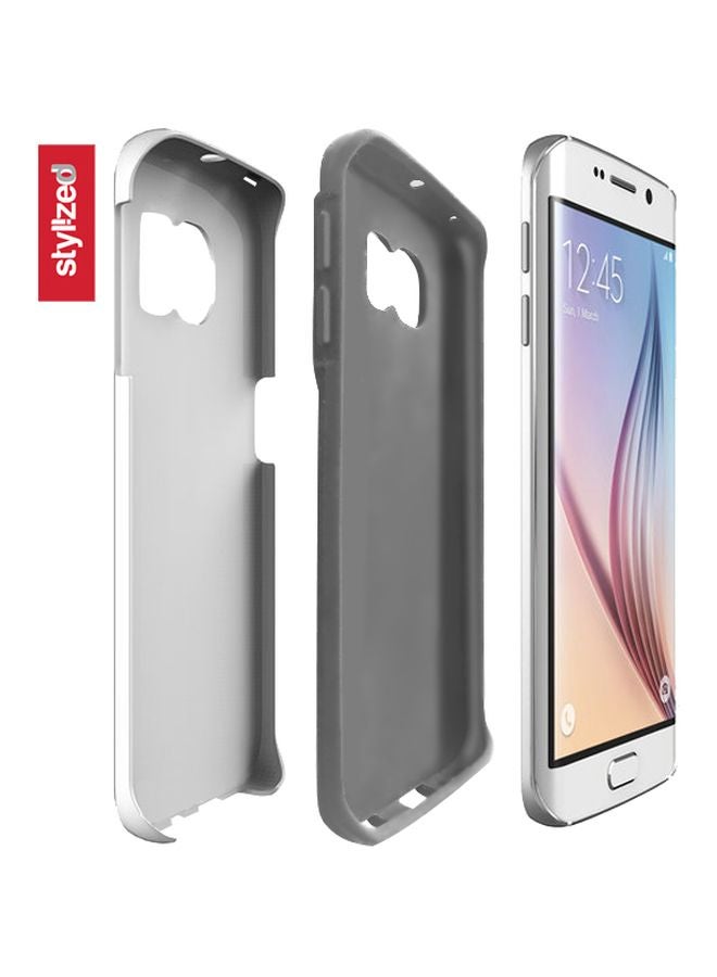 ستايلايزد غطاء حماية من سلسلة تاف برو بطبعة عبارة "Oh Crop" لهاتف سامسونج جالاكسي S6 إيدج أسود/ أبيض - Image 2