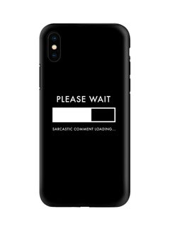 Tough Pro Series Please Wait Printed Case Cover For Apple iPhone XS/X Black/White