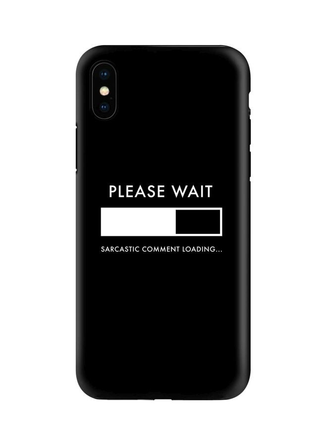 Stylizedd - Tough Pro Series Please Wait Printed Case Cover For Apple iPhone XS/X Black/White - Image 1