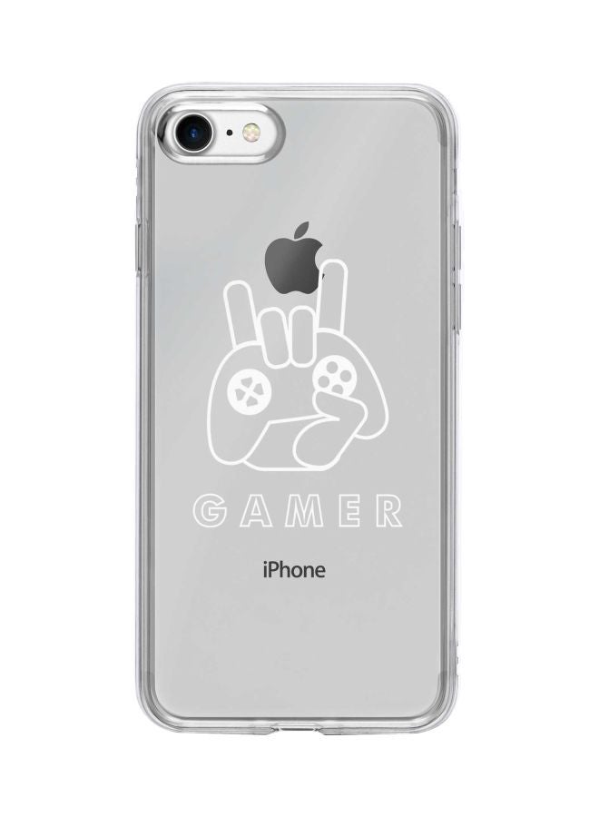 Classic Clear Series Gamer Printed Case Cover For Apple iPhone 7 Clear/White
