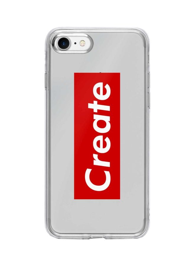Stylizedd Create Printed Protective Case Cover For Apple iPhone 7 Grey/Red/White - Image 1
