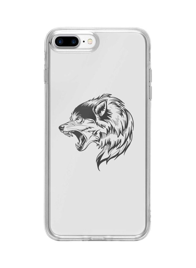 Stylizedd Classic Clear Series Printed Case Cover For Apple iPhone 8 Plus Bear Growl - Image 1