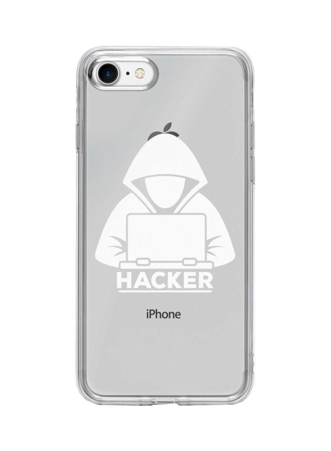 Stylizedd Classic Clear Series Hacker Printed Case Cover For Apple iPhone 8 Clear/White - Image 1