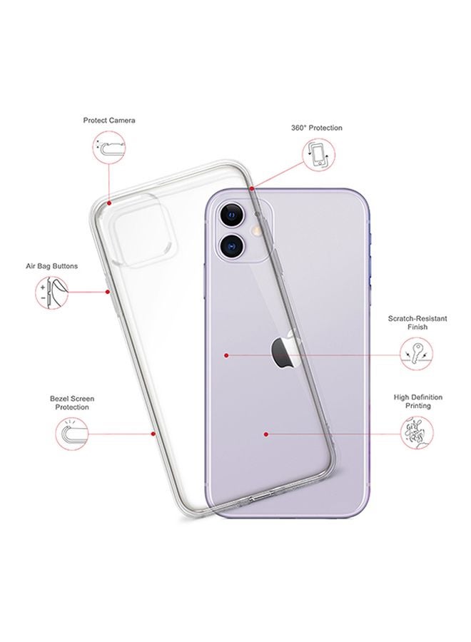 Stylizedd Classic Clear Series Malek Salman Printed Case Cover For Apple iPhone 11 Purple/White/Green - Image 2