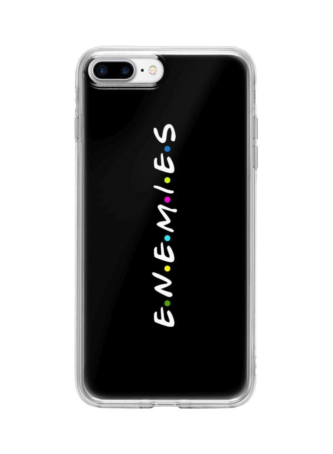 Stylizedd Classic Clear Series Enemies Printed Case Cover For Apple iPhone 8 Plus Black/White - Image 1