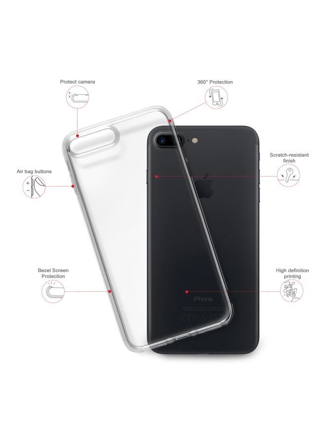 Stylizedd Classic Clear Series Extraordinary Printed Case Cover For Apple iPhone 8 Plus Clear/Black/Grey  - Image 2