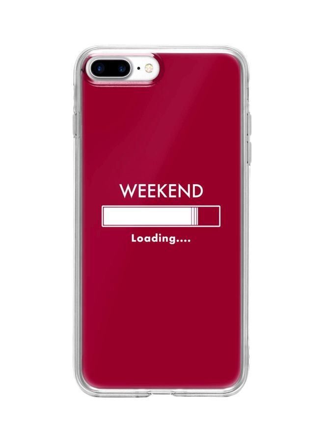 Weekend Loading Printed Protective Case Cover For Apple iPhone 8 Plus Red/White