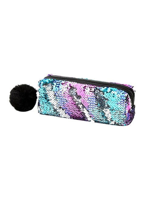 Reversible Sequin Pencil Case Multicolour