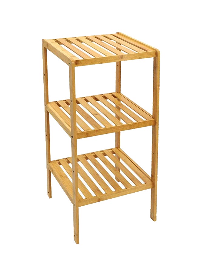 ياتاي خزانة تخزين مزودة بـ3 أرفف مصنوعة من الخشب بني 35x80x22سم - Image 1