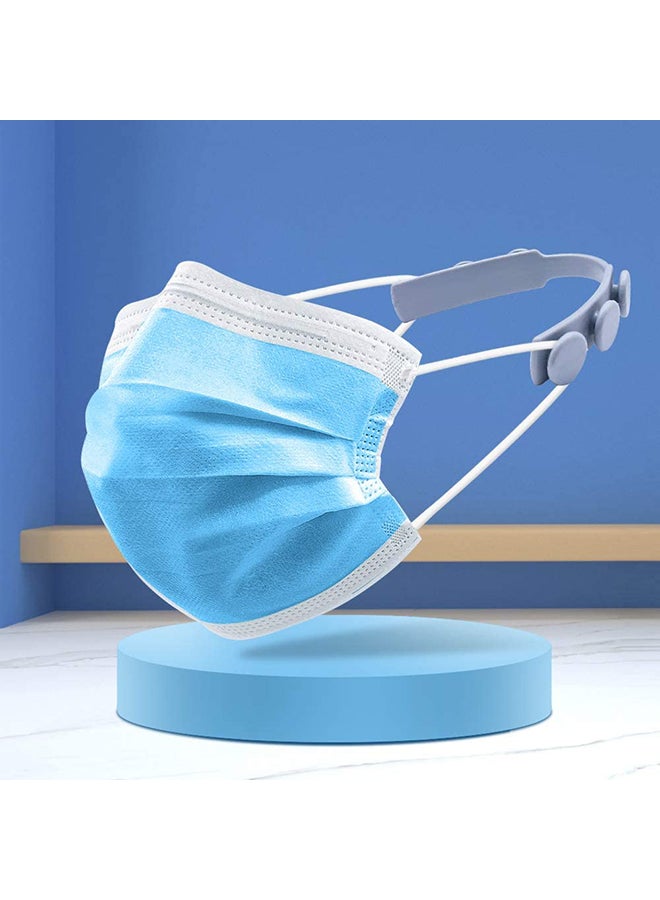 6-Piece Adjustable Pain Relief Silicone Mask Strap Extenders Ear Hook Blue - Image 2