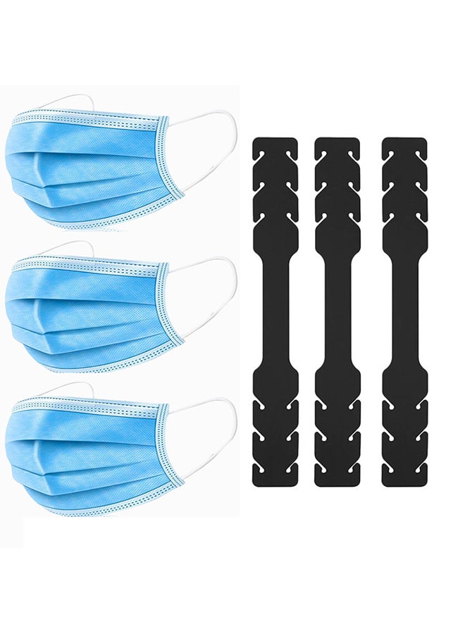 Generic 6-Piece Face Surgical Mask And Strap Extender Blue/Black  - Image 1