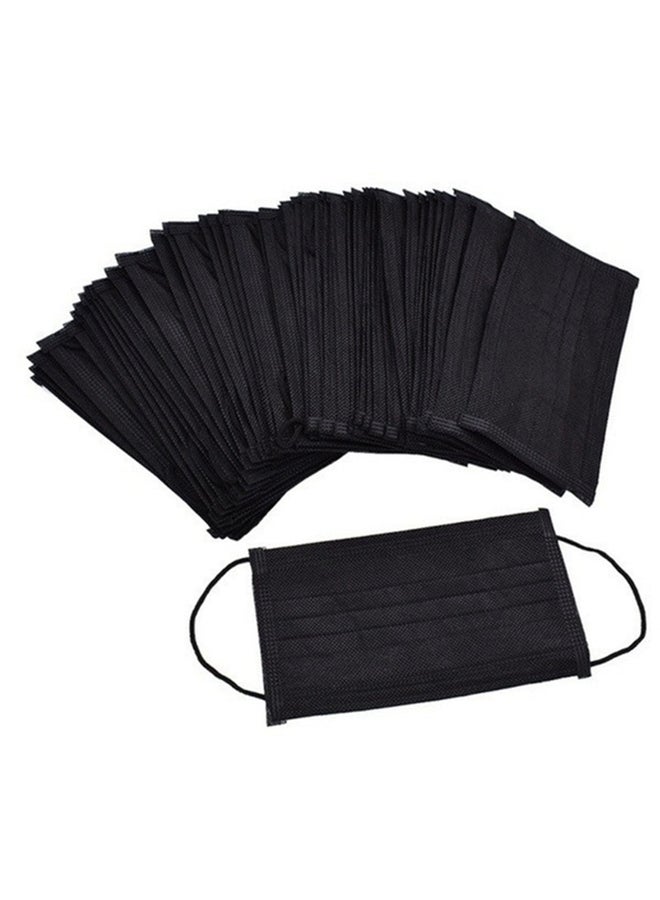 Generic 50-Piece Disposable 3 Layer Non-Woven Face Mask Black  - Image 4