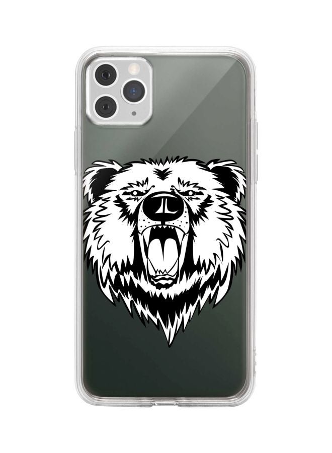 Stylizedd Classic Series Grizzly Bear Printed Case Cover For Apple iPhone 11 Pro Max Clear/White/Black - Image 1
