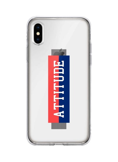 Classic Clear Series Attitude Printed Case Cover For Apple iPhone XS Max Clear/Red/Blue