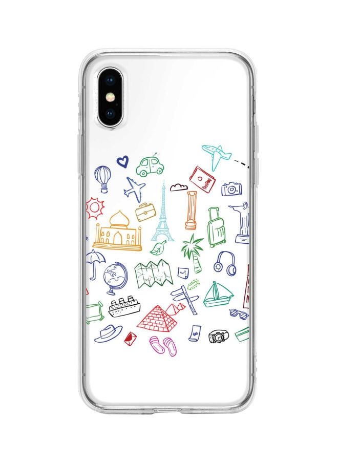 Stylizedd Classic Clear Series Traveler  Printed Case Cover For Apple iPhone XS/X White/Blue/Green - Image 1