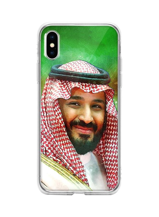 Stylizedd Classic Clear Series Mohammed Bin Salman Printed Case Cover For Apple iPhone XS/X Green/Beige/Red - Image 1