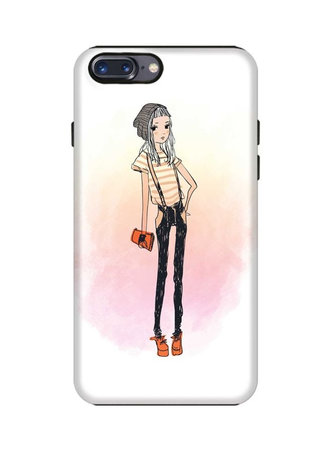 Stylizedd Tough Pro Series Hipster Chic Printed Case Cover For Apple iPhone 7 Plus White/Pink/Black - Image 1