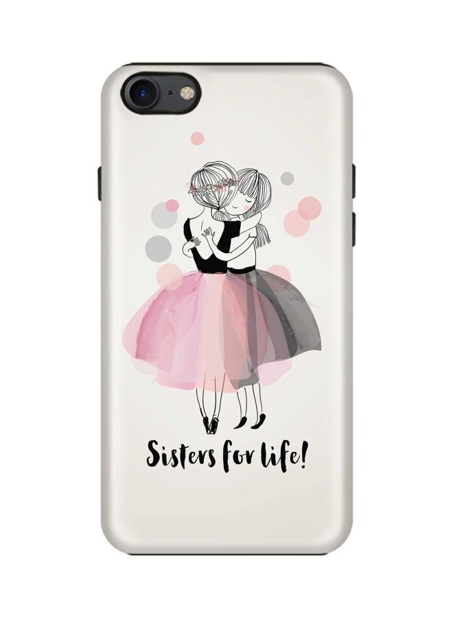 Stylizedd Tough Pro Series Sisters For Life Printed Dual Layer Case Cover For Apple iPhone 8 Grey/Pink/Black - Image 1