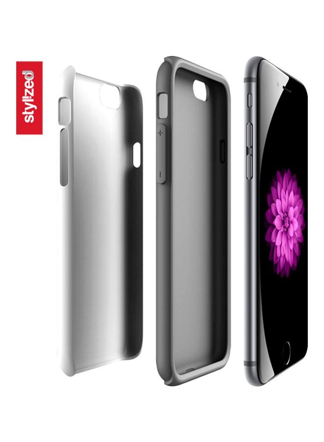 Dual Layer Never Give Up Printed Protective Case Cover For Apple iPhone 8 Black/White