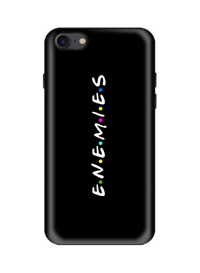 Stylizedd Enemies Printed Protective Dual Layer Case For Apple iPhone 8 Black/White/Yellow - Image 1
