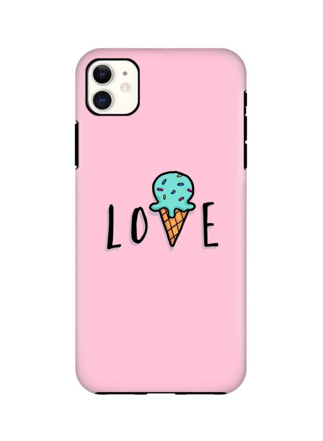 Stylizedd Tough Pro Series Love Ice Cream Cone Printed Case Cover For Apple iPhone 11 Pink/Black/Yellow - Image 1