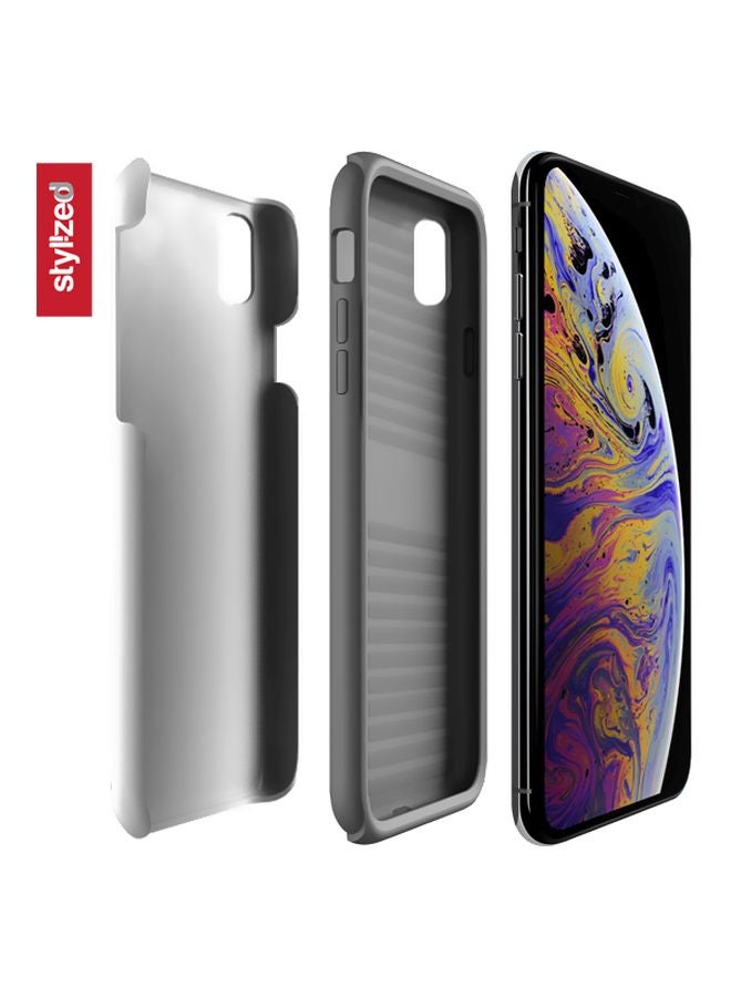 Stylizedd Savage Printed Double Layer Protective Case Cover For Apple iPhone Xs Max Orange/White/Black - Image 2