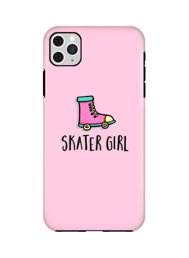 Stylizedd Skater Girl Printed Double Layer Protective Case Cover For Apple iPhone 11 Pro Max Pink/Yellow/Green - Image 1