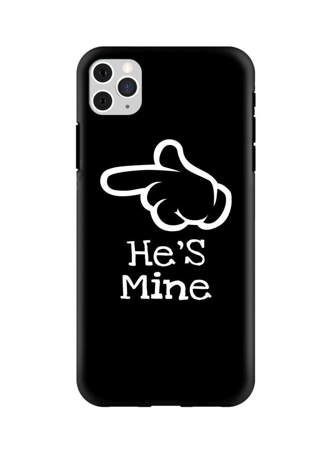 ستايلايزد غطاء حماية من سلسلة تاف برو بطبعة عبارة "He's Mine" لهاتف أبل آيفون 11 برو أسود/ أبيض - Image 1