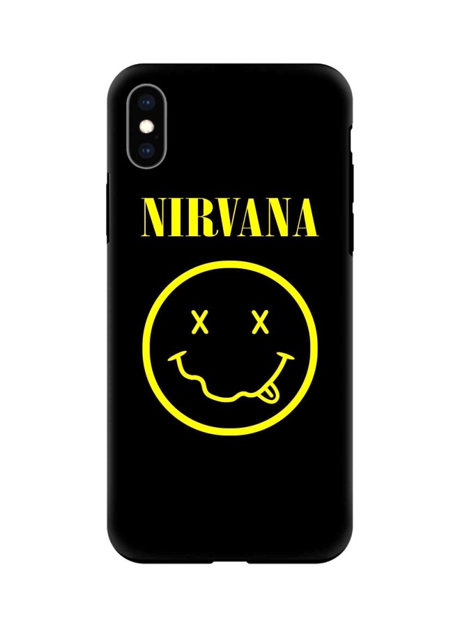 ستايلايزد غطاء حماية من سلسلة تاف برو بطبعة "Nirvana" لهاتف أبل آيفون XS ماكس أسود/ أصفر - Image 1