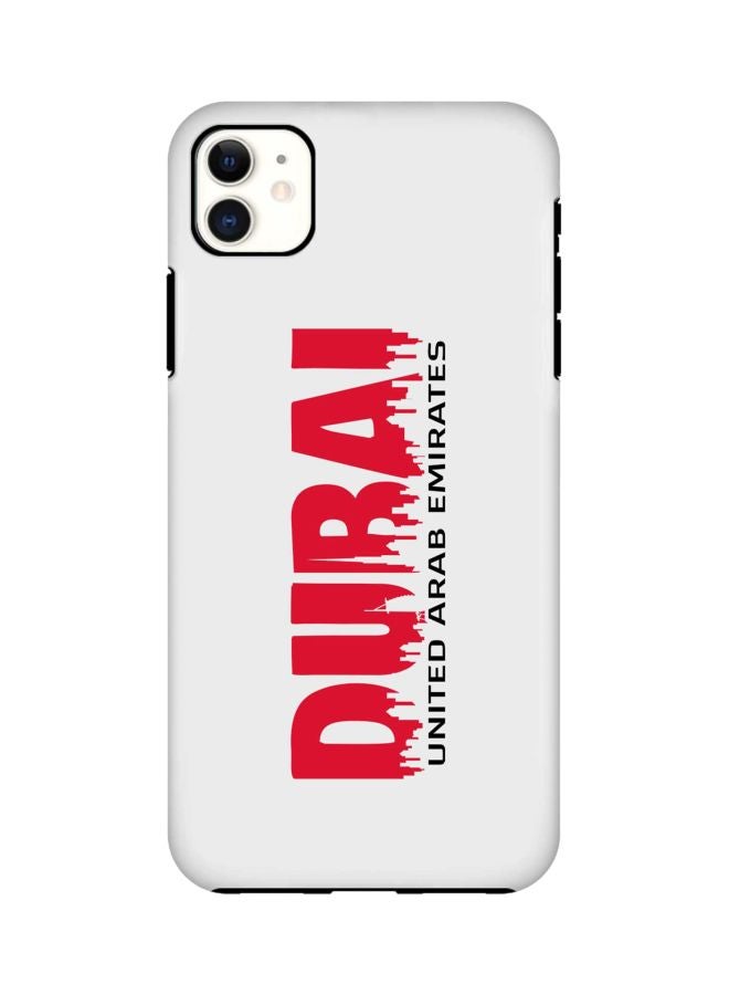 Stylizedd Tough Pro Series Dubai Horizon Printed Case Cover For Apple iPhone 11 White/Red/Black - Image 1