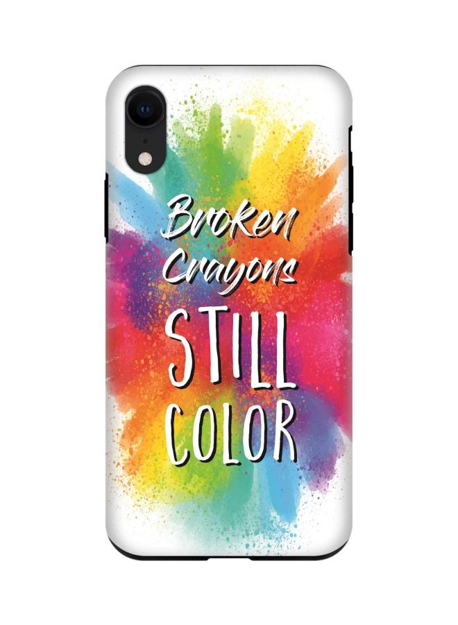 Stylizedd Tough Pro Series Broken Colors Printed Case Cover For Apple iPhone XR Red/Green/Yellow - Image 1