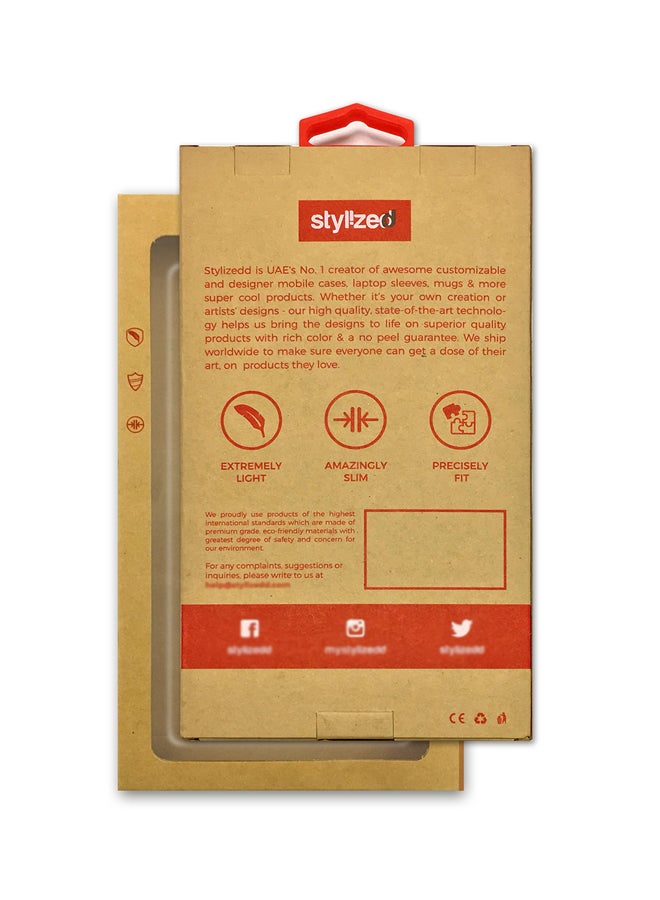 Stylizedd Who Flash? Printed Protective Case Cover For Apple iPhone 8 Plus Clear/Red/Yellow - Image 3