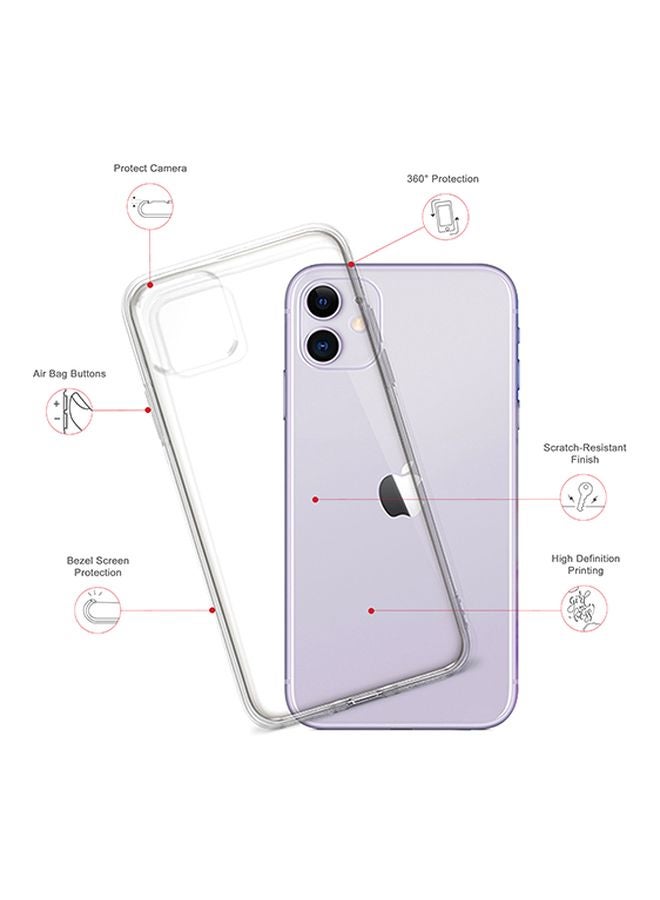 Stylizedd Classic Clear Series Fashion Icon Printed Case Cover For Apple iPhone 11 Clear/Orange/Black - Image 3