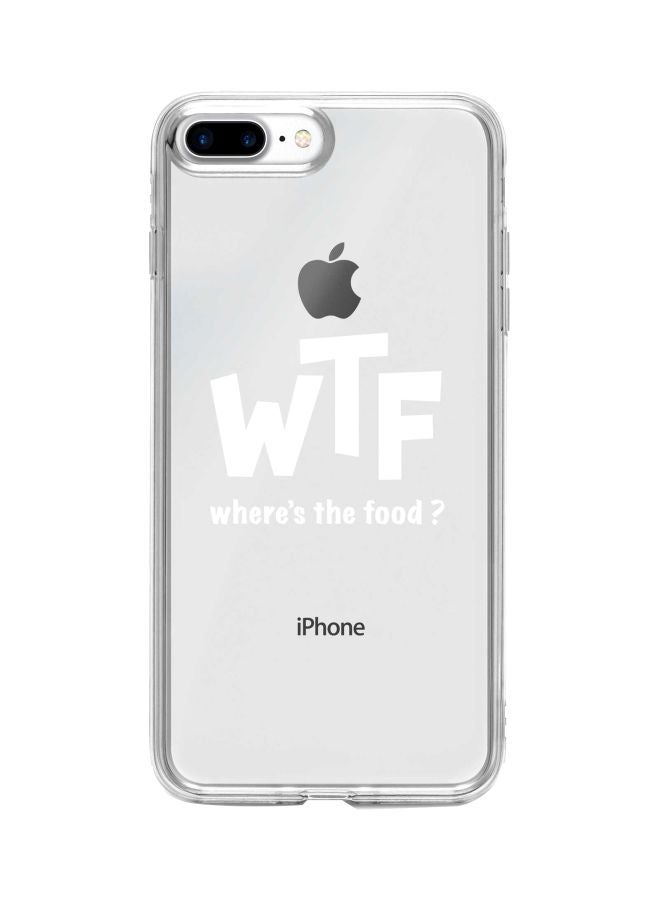 Stylizedd Classic Clear Series Where's The Food? Printed Case Cover For Apple iPhone 8 Plus Clear/White - Image 1