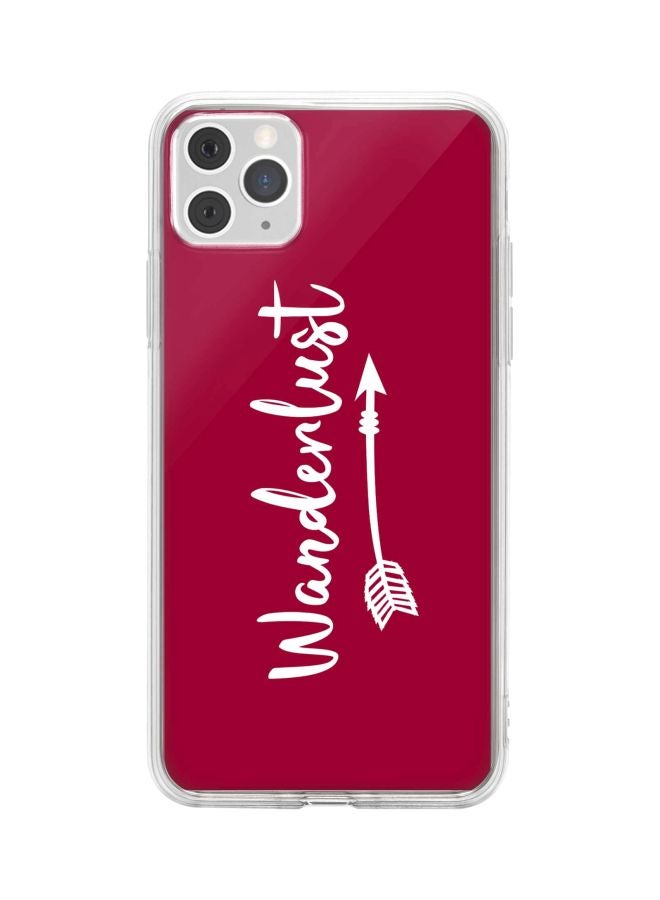 Stylizedd Classic Clear Series Wanderlust Printed Case Cover For Apple iPhone 11 Pro Red/White - Image 1