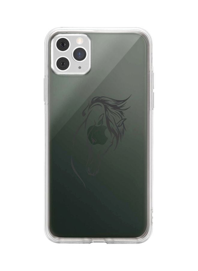 Stylizedd Classic Clear Series Arab Stallion Strut Printed Case Cover For Apple iPhone 11 Pro Grey/Black - Image 1