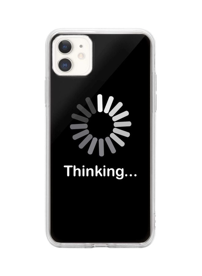 Stylizedd Classic Clear Series Thinking Printed Case Cover For Apple iPhone 11 Black/White/Grey - Image 1
