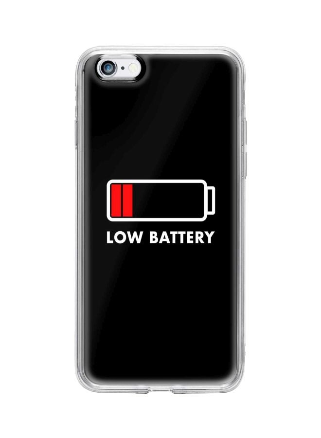 Stylizedd Classic Clear Series Low Battery Printed Case Cover For Apple iPhone 6/6s Black/Red/White - Image 1