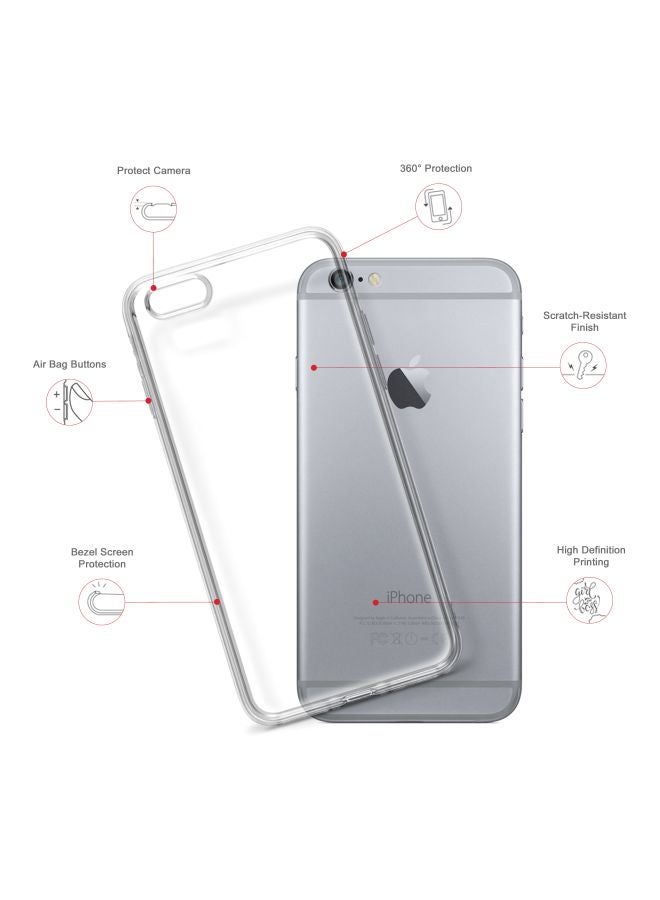 Stylizedd Classic Clear Series Low Battery Printed Case Cover For Apple iPhone 6/6s Black/Red/White - Image 2