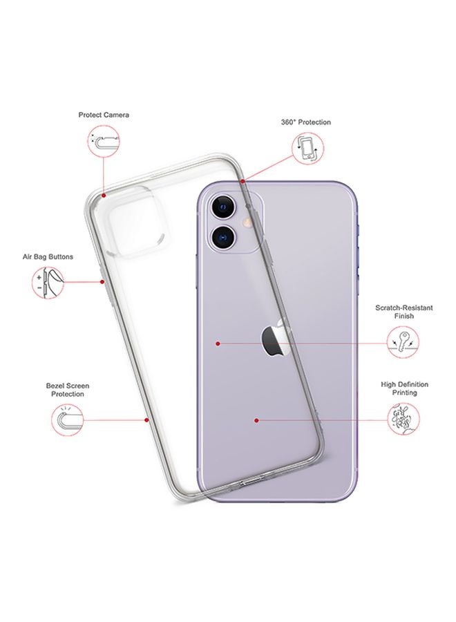 Stylizedd Classic Clear Series Arab Stallion Strut Printed Case Cover For Apple iPhone 11 Clear/Black - Image 2