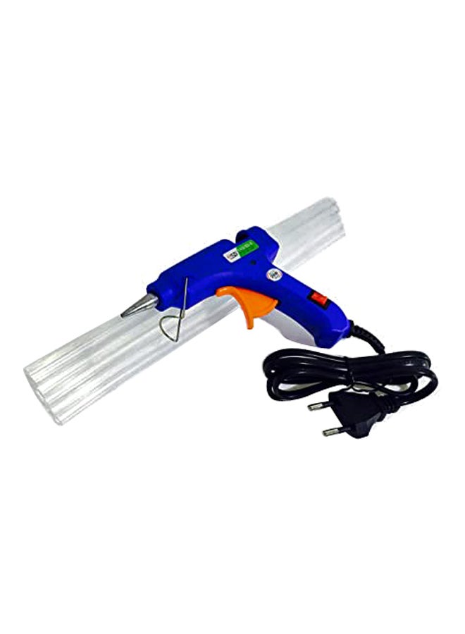 SD Hot Melt Glue Gun 20W With 10-Piece Glue Sticks Blue 280grams