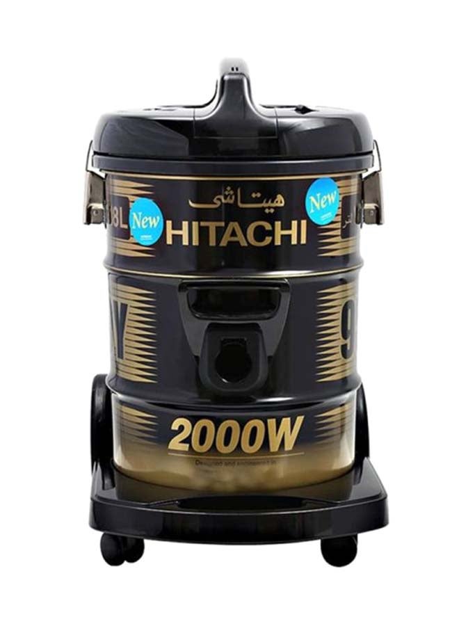 هيتاشي مكنسة كهربائية 18 L 2000 W CV-945F SS220 BK ذهبي/ أسود  - Image 2