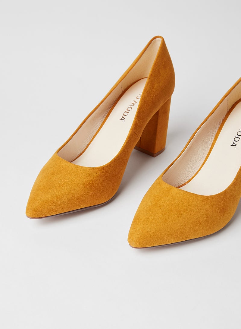 VERO MODA - Faux Suede Pumps Buckthorn Brown - Image 1