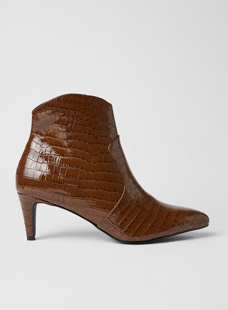 Glossy Textured Ankle Boots Emperador - v1600946381/N40053398V_1