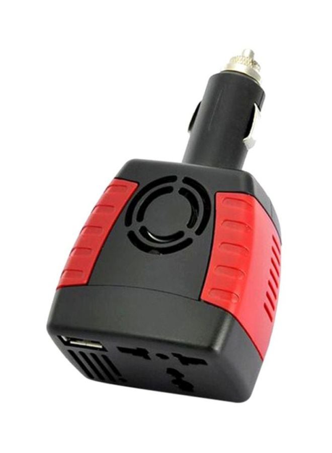 دي إل سي  شاحن هاتف للسيارة بمنفذ USB أسود/أحمر - Image 1